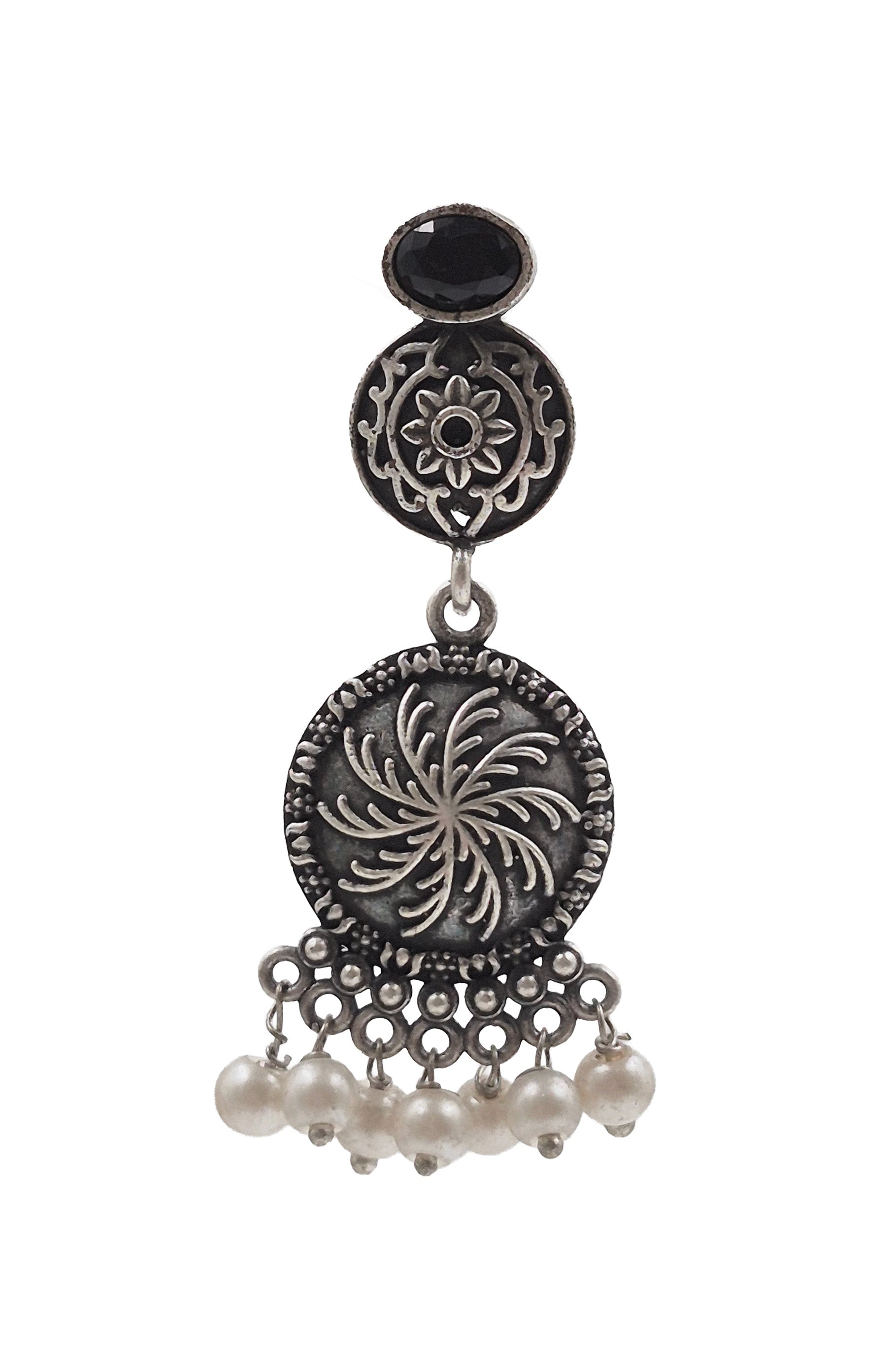 AYUTI SILVER LOOKALIKE DANGLER EARRINGS