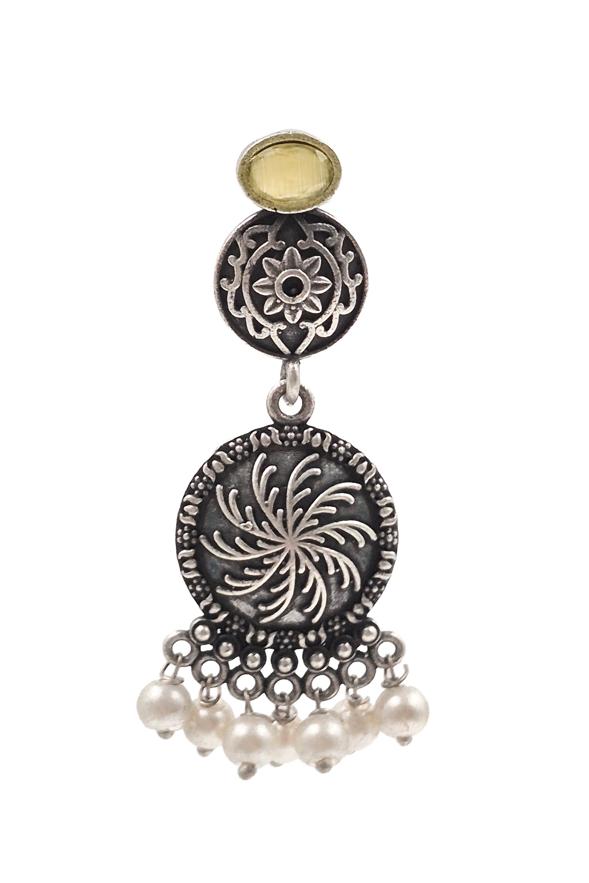 AYUTI SILVER LOOKALIKE DANGLER EARRINGS