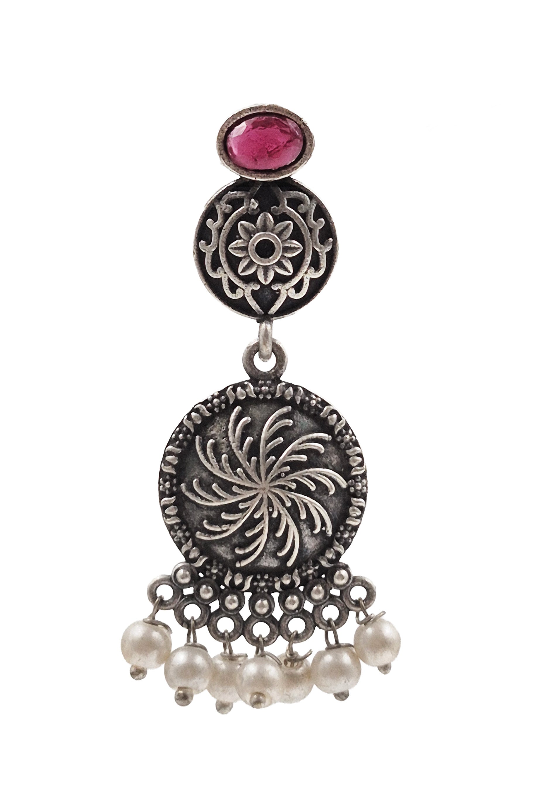 AYUTI SILVER LOOKALIKE DANGLER EARRINGS