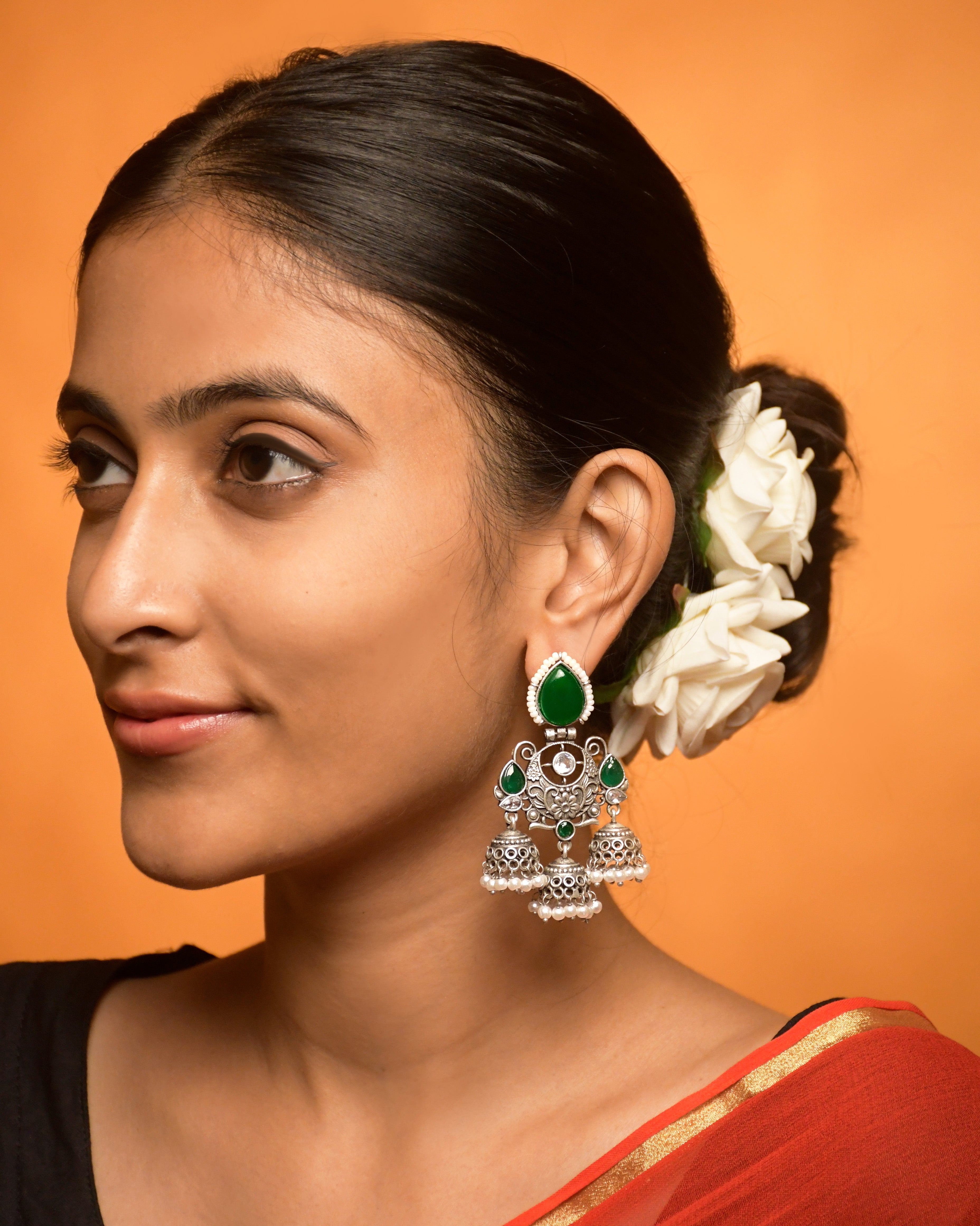 Marie Stone Jhumka Earrings