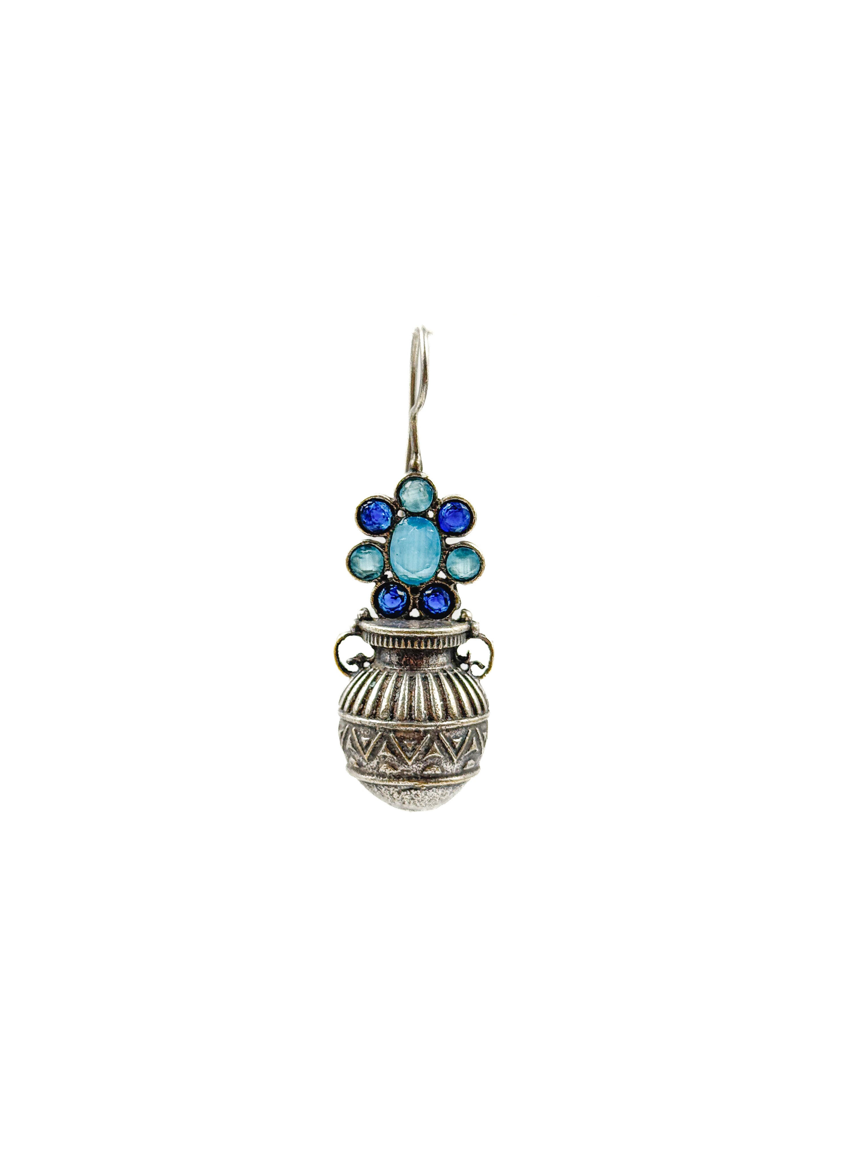 RUBY TRIBAL POT STONE EARRINGS
