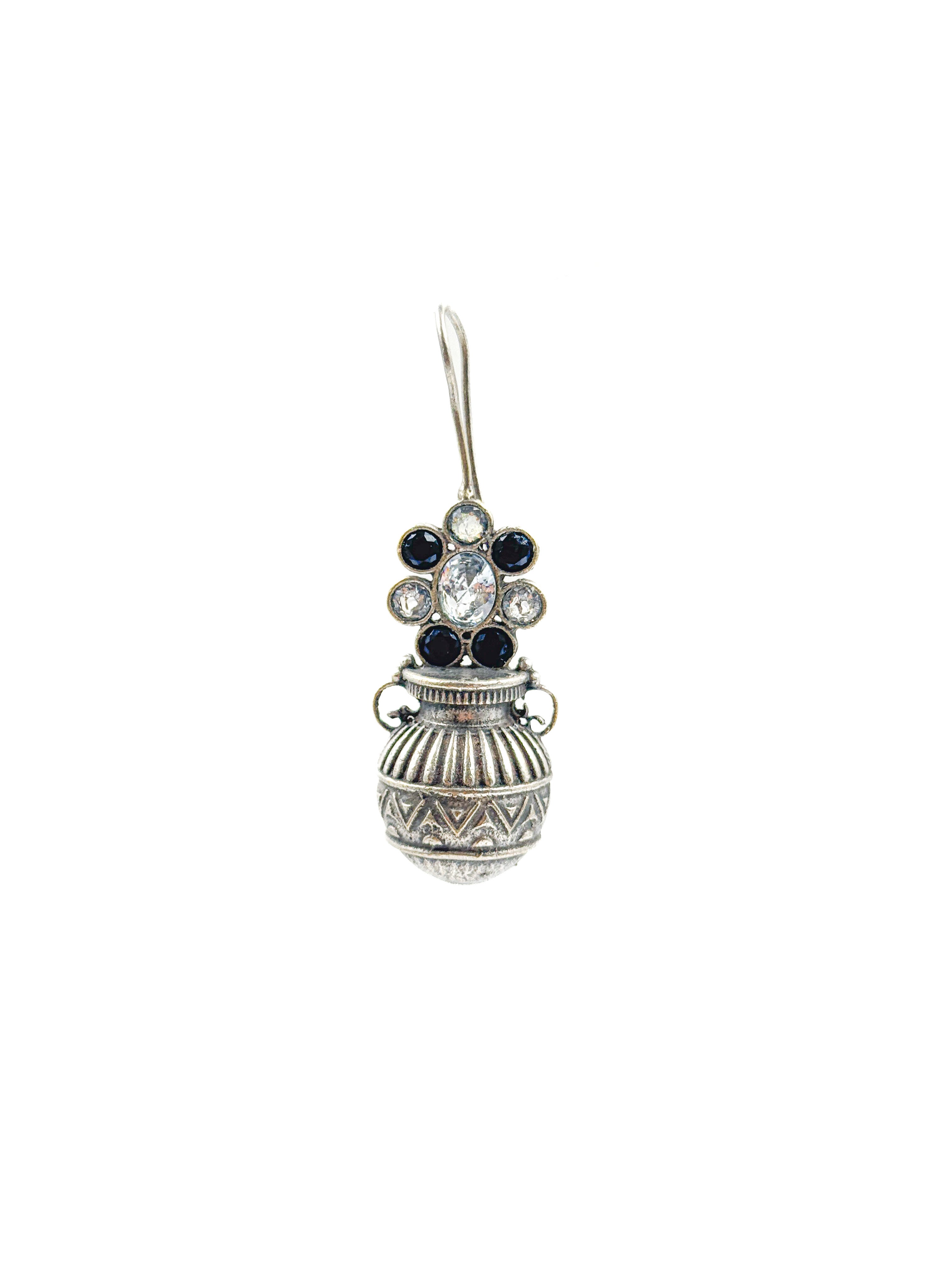 RUBY TRIBAL POT STONE EARRINGS