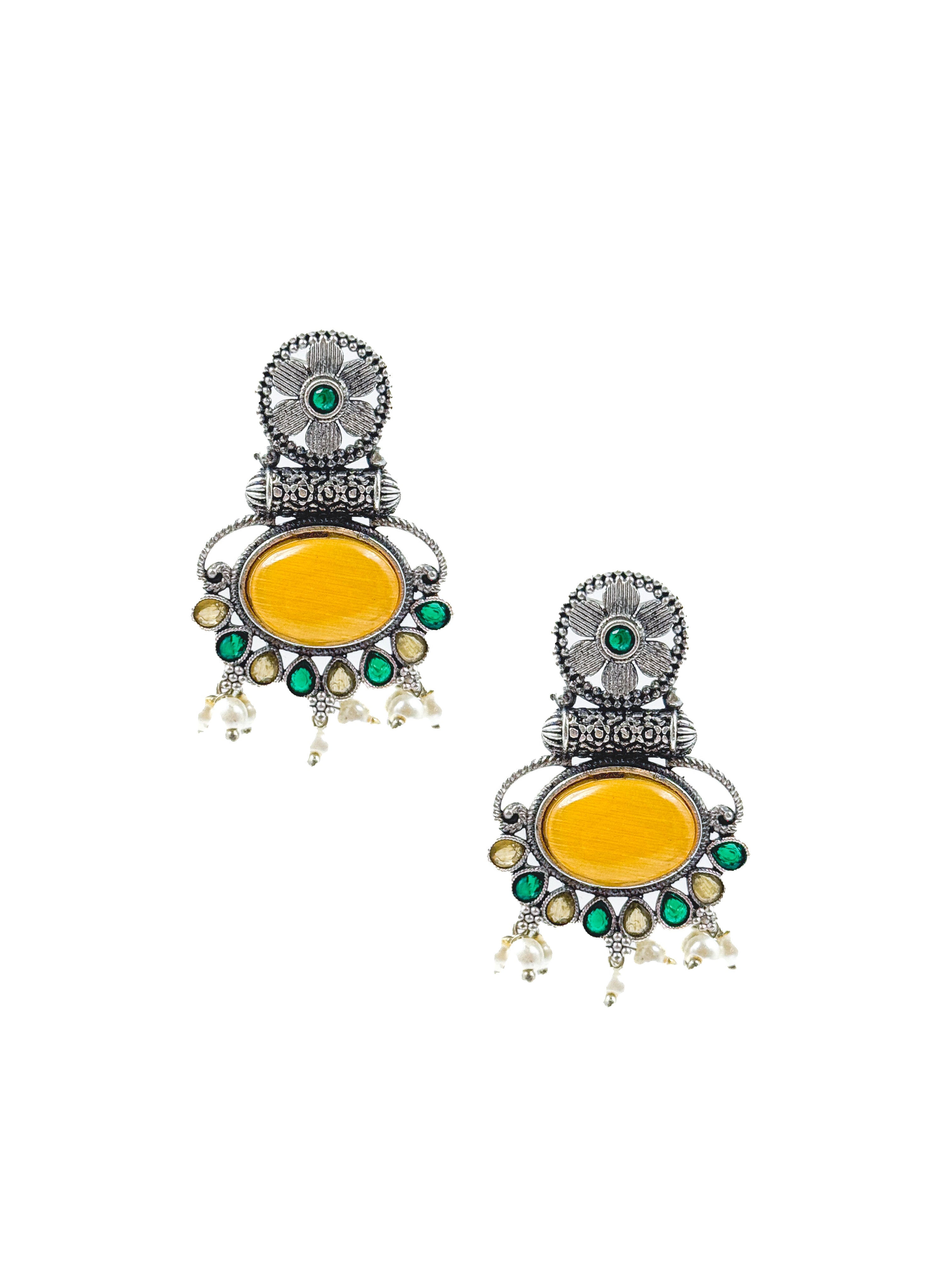 PRISHA ETHNIC STONE EARRINGS