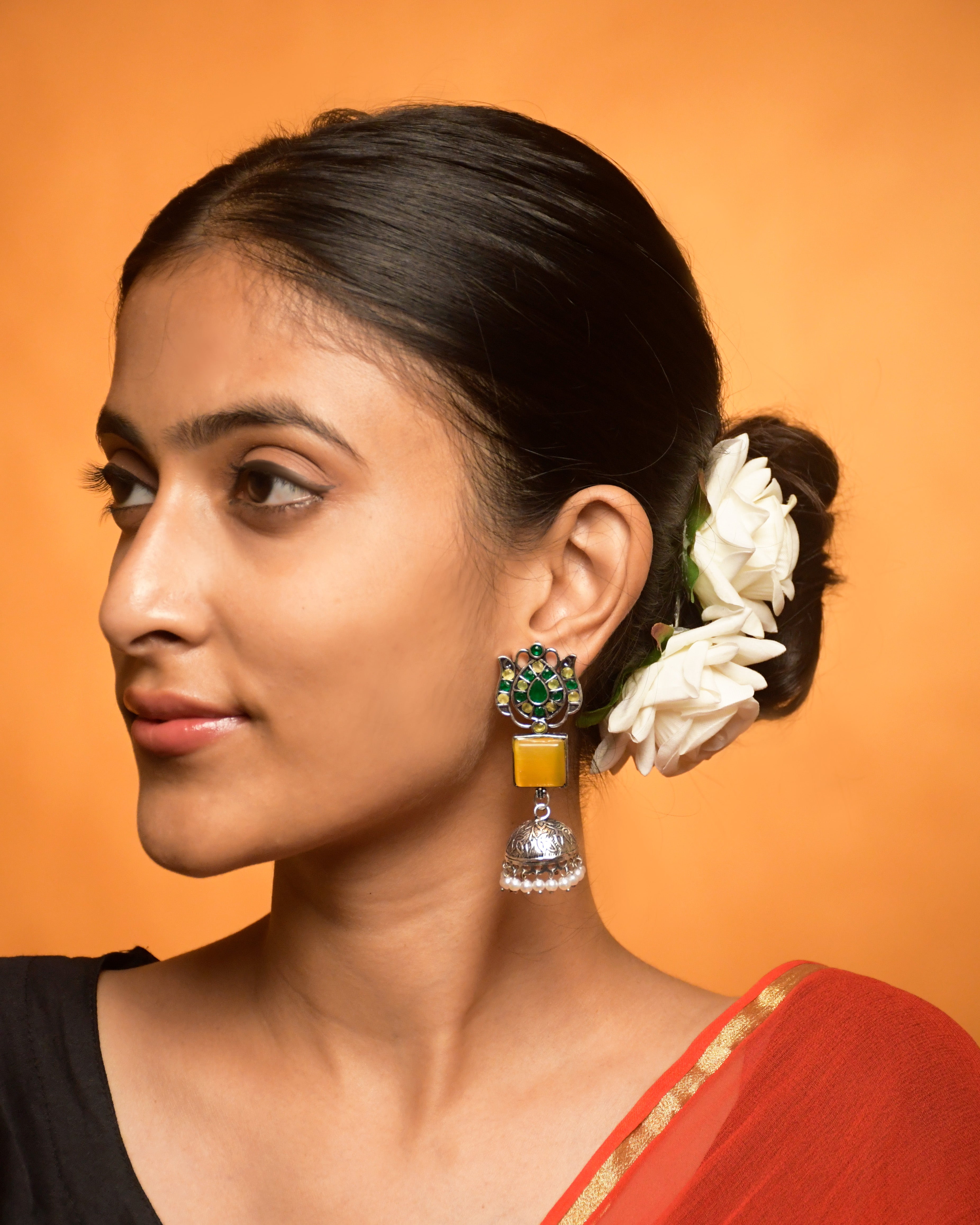 Aanya Stone Jhumka Earrings