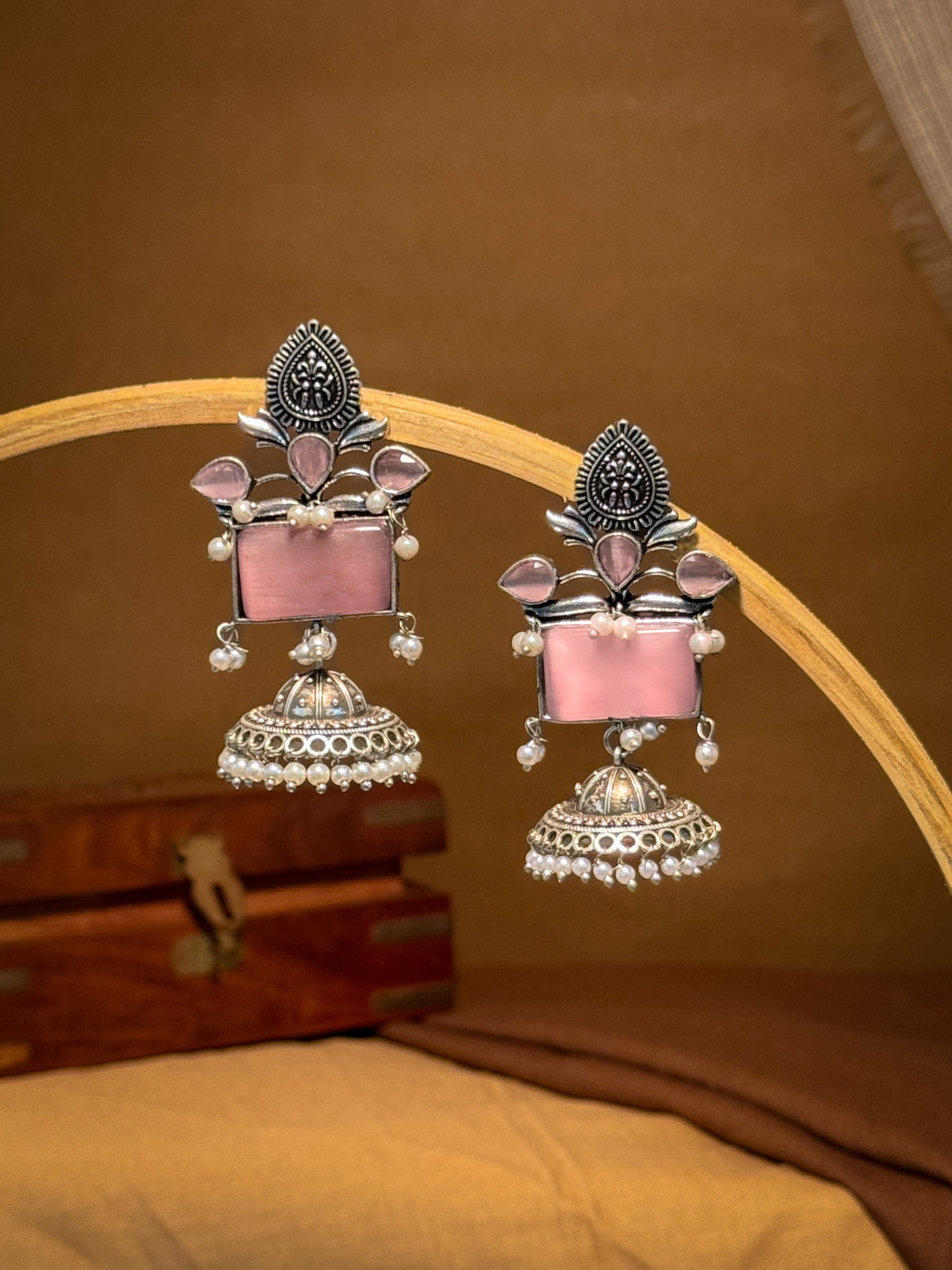 Noor Stone Jhumka Earrings