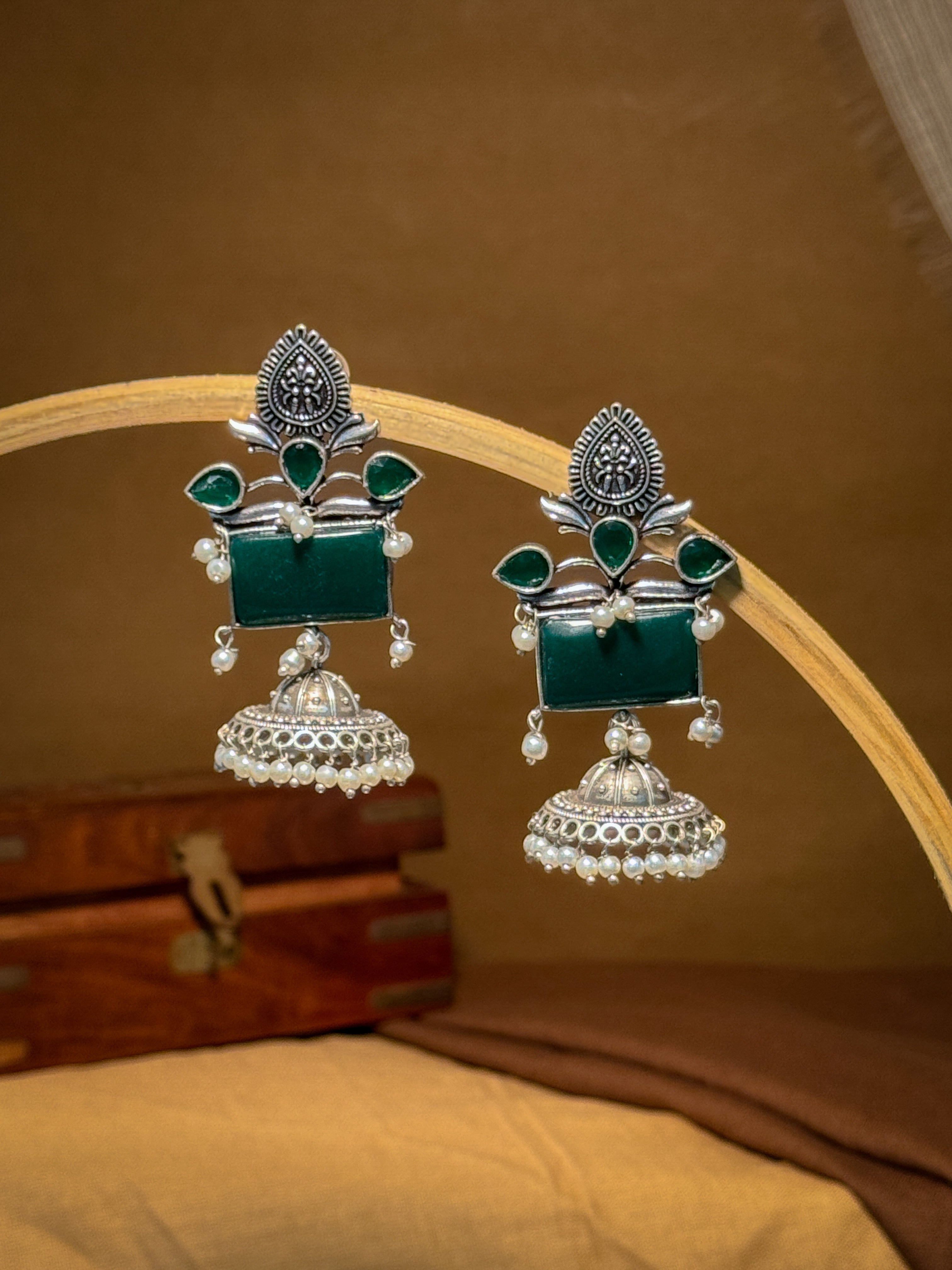 Noor Stone Jhumka Earrings