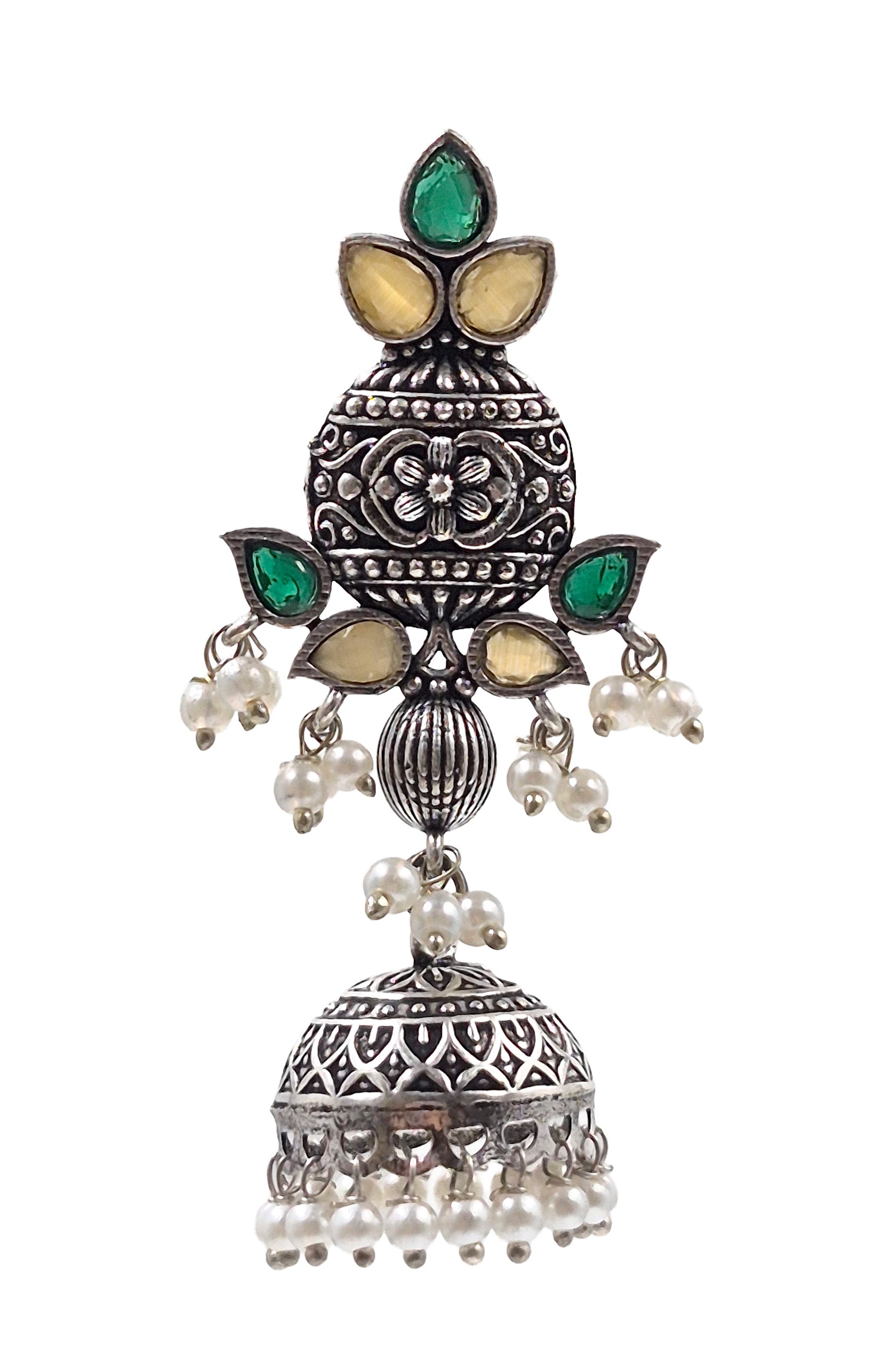 PRIYA OXIDISED JHUMKA EARRINGS