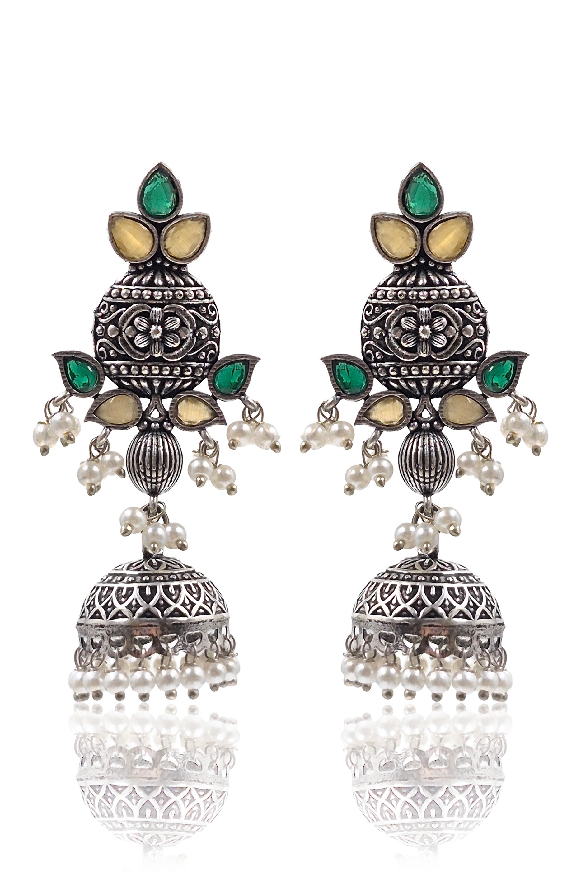PRIYA OXIDISED JHUMKA EARRINGS
