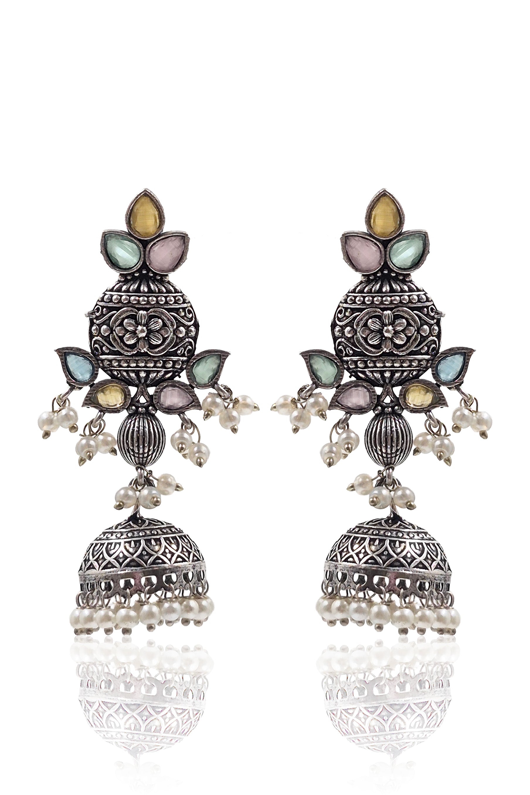 PRIYA OXIDISED JHUMKA EARRINGS