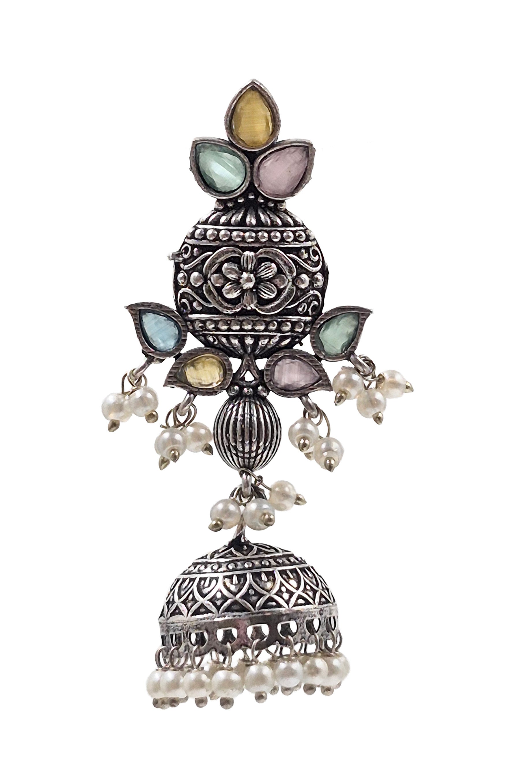 PRIYA OXIDISED JHUMKA EARRINGS