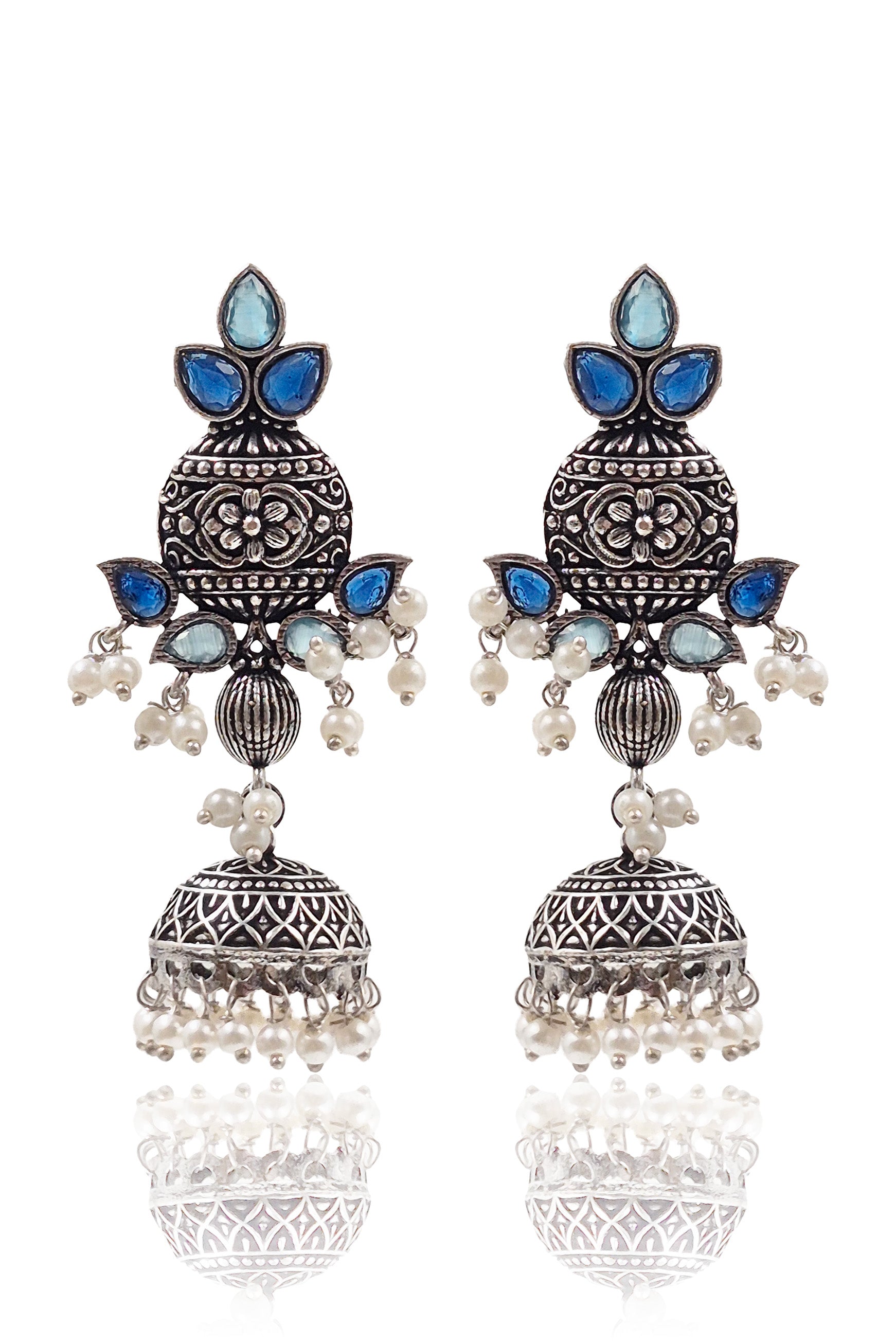PRIYA OXIDISED JHUMKA EARRINGS