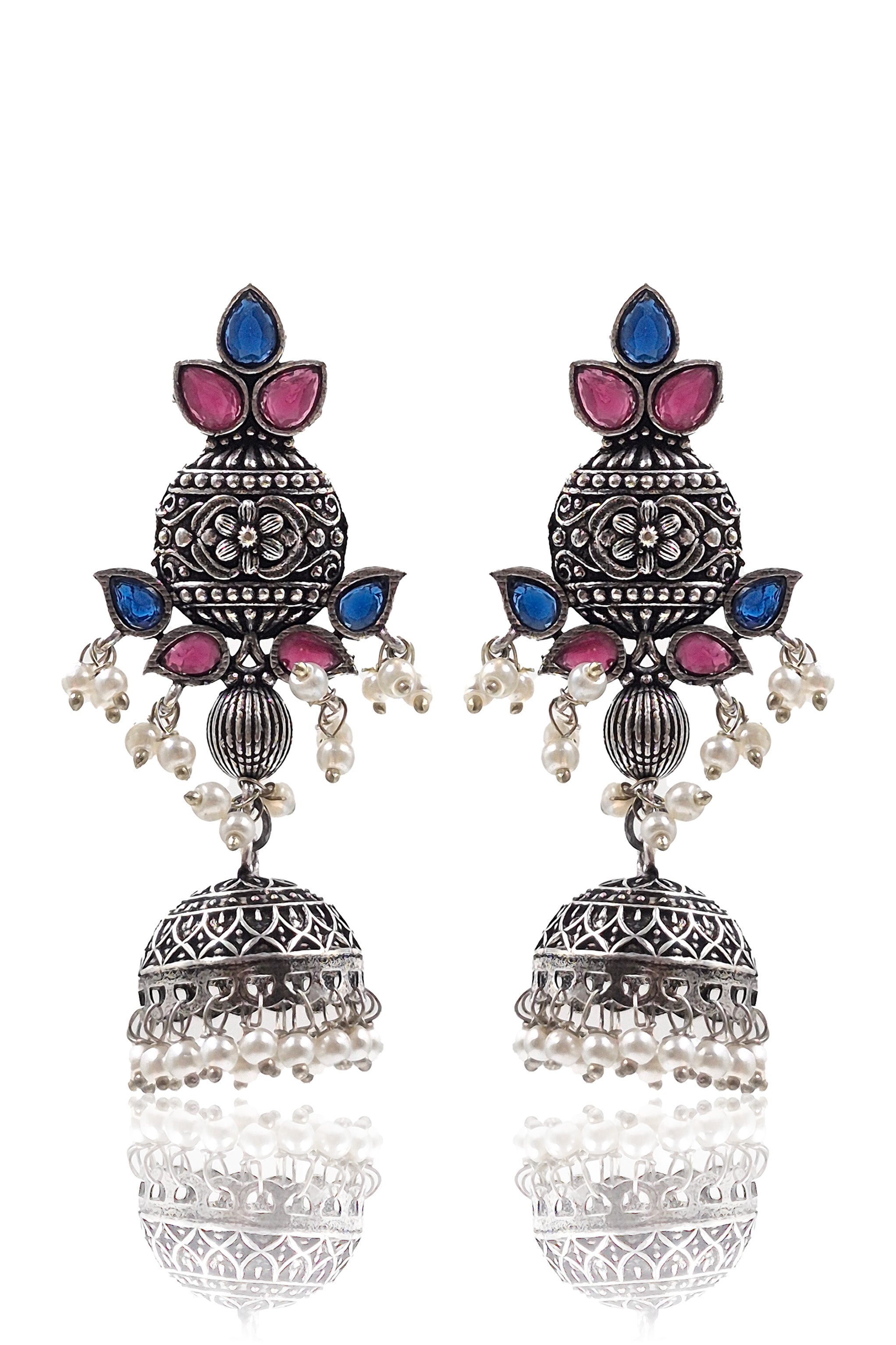 PRIYA OXIDISED JHUMKA EARRINGS