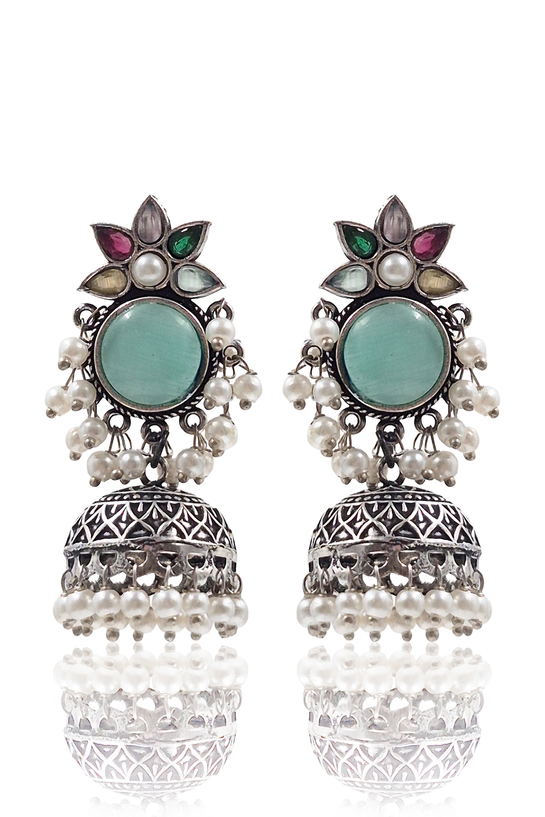ALISHA OXIDISED JHUMKA EARRINGS