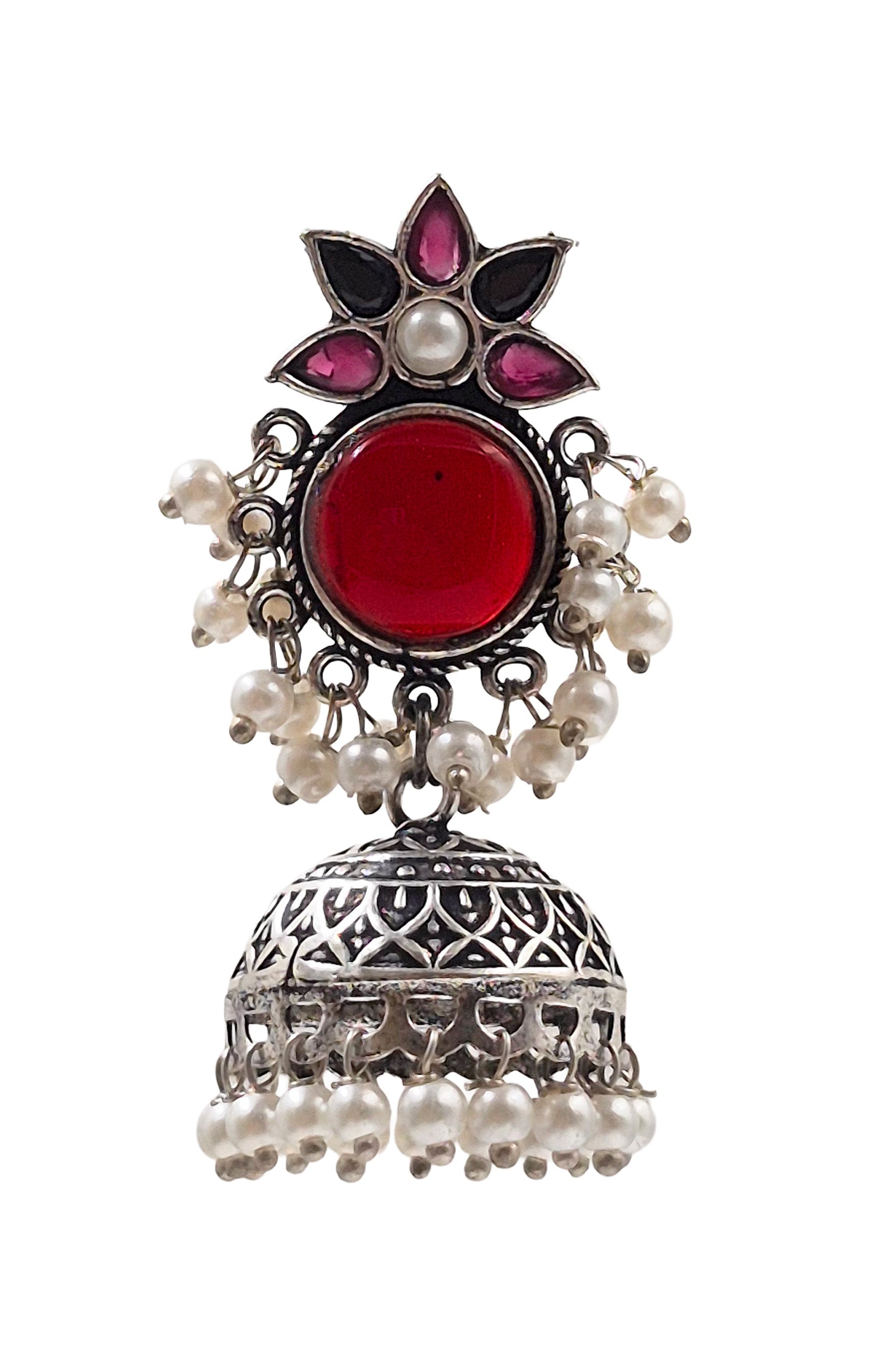 ALISHA OXIDISED JHUMKA EARRINGS