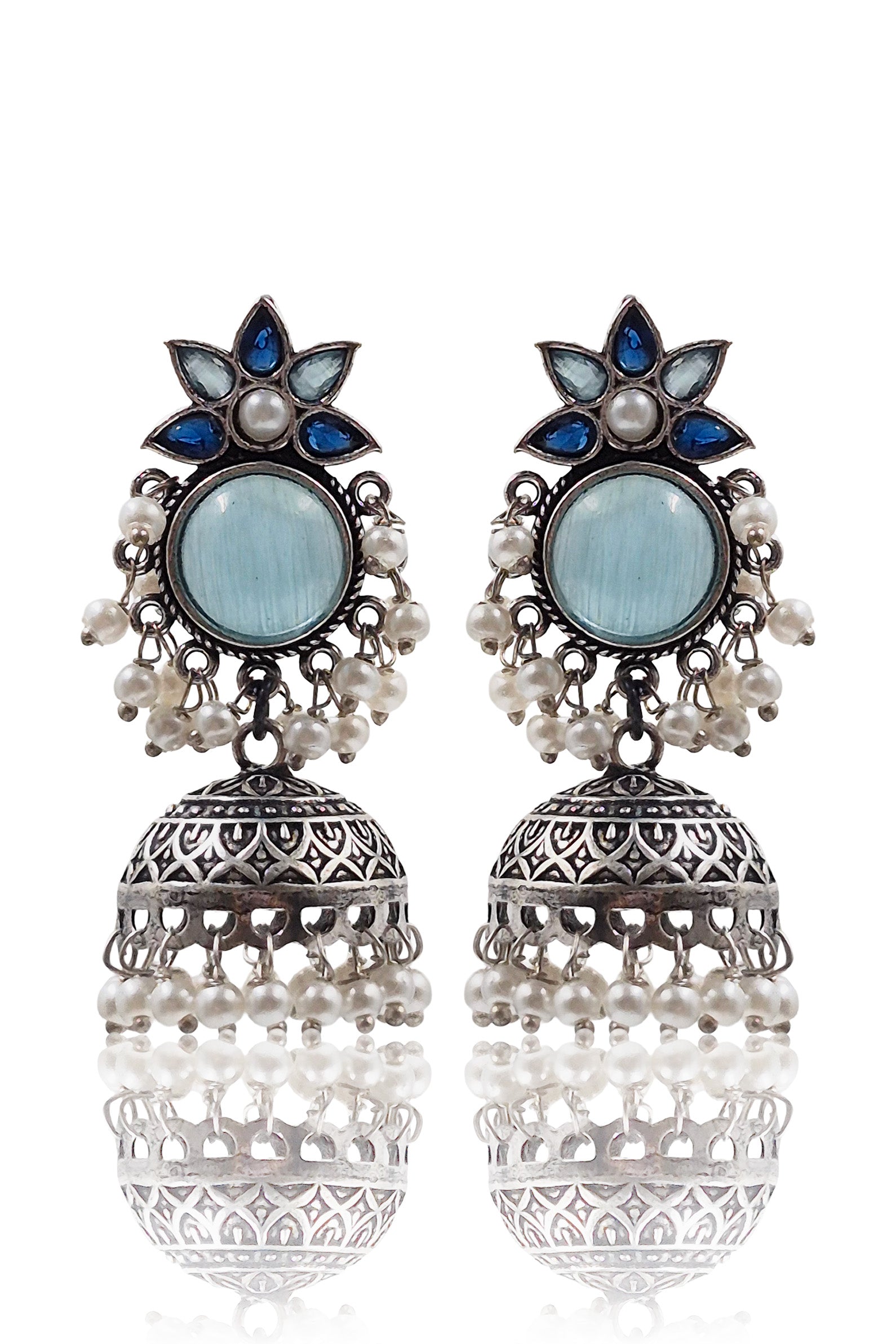 ALISHA OXIDISED JHUMKA EARRINGS