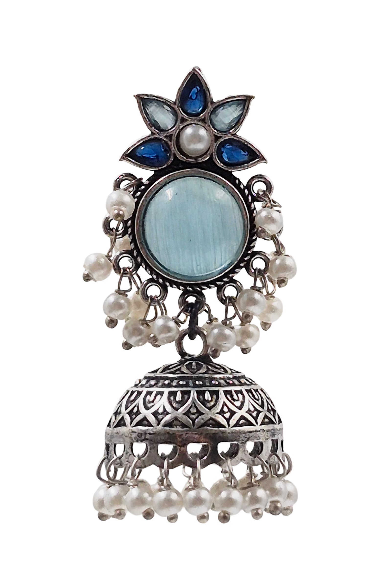 ALISHA OXIDISED JHUMKA EARRINGS