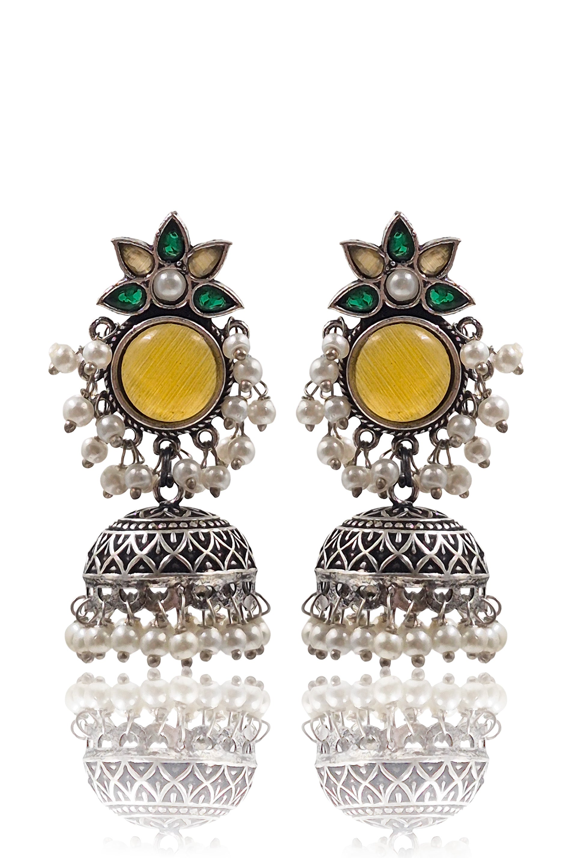 ALISHA OXIDISED JHUMKA EARRINGS
