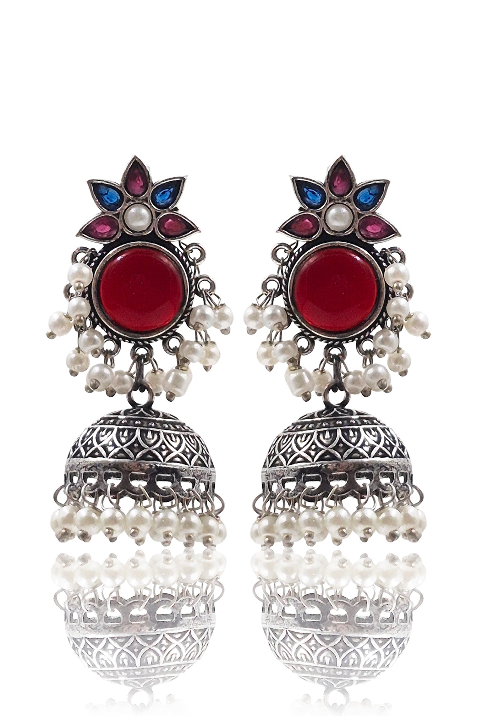 ALISHA OXIDISED JHUMKA EARRINGS