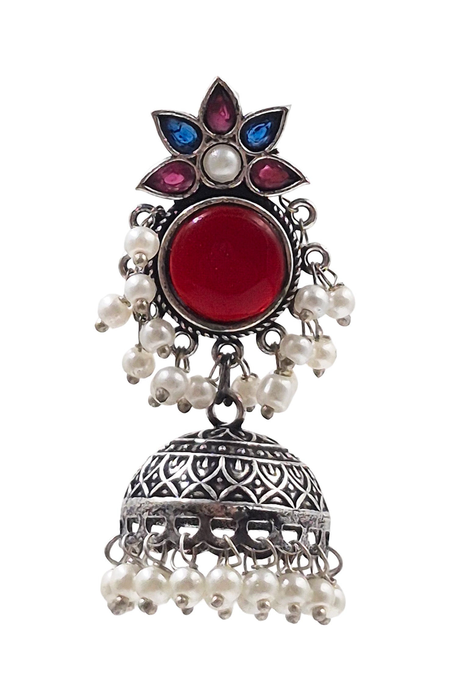 ALISHA OXIDISED JHUMKA EARRINGS