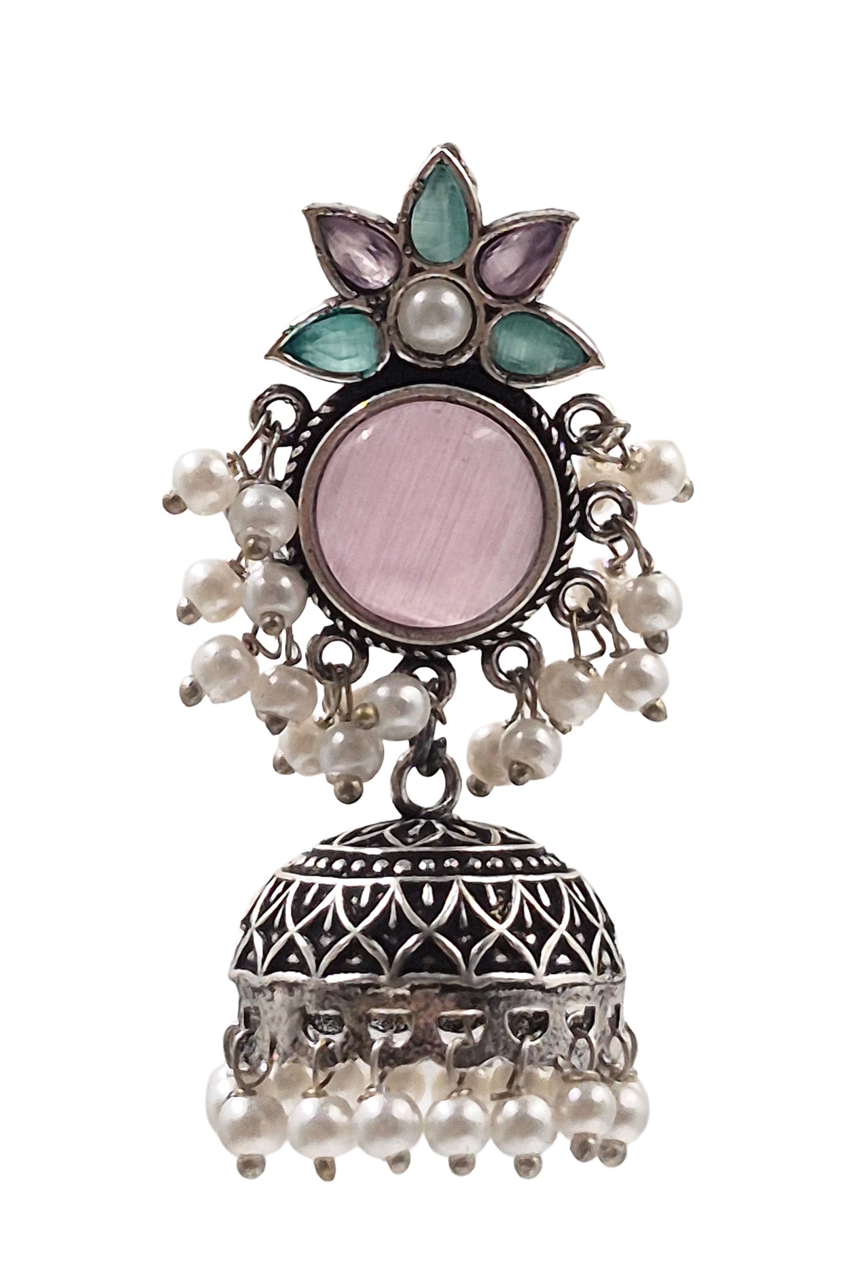 ALISHA OXIDISED JHUMKA EARRINGS