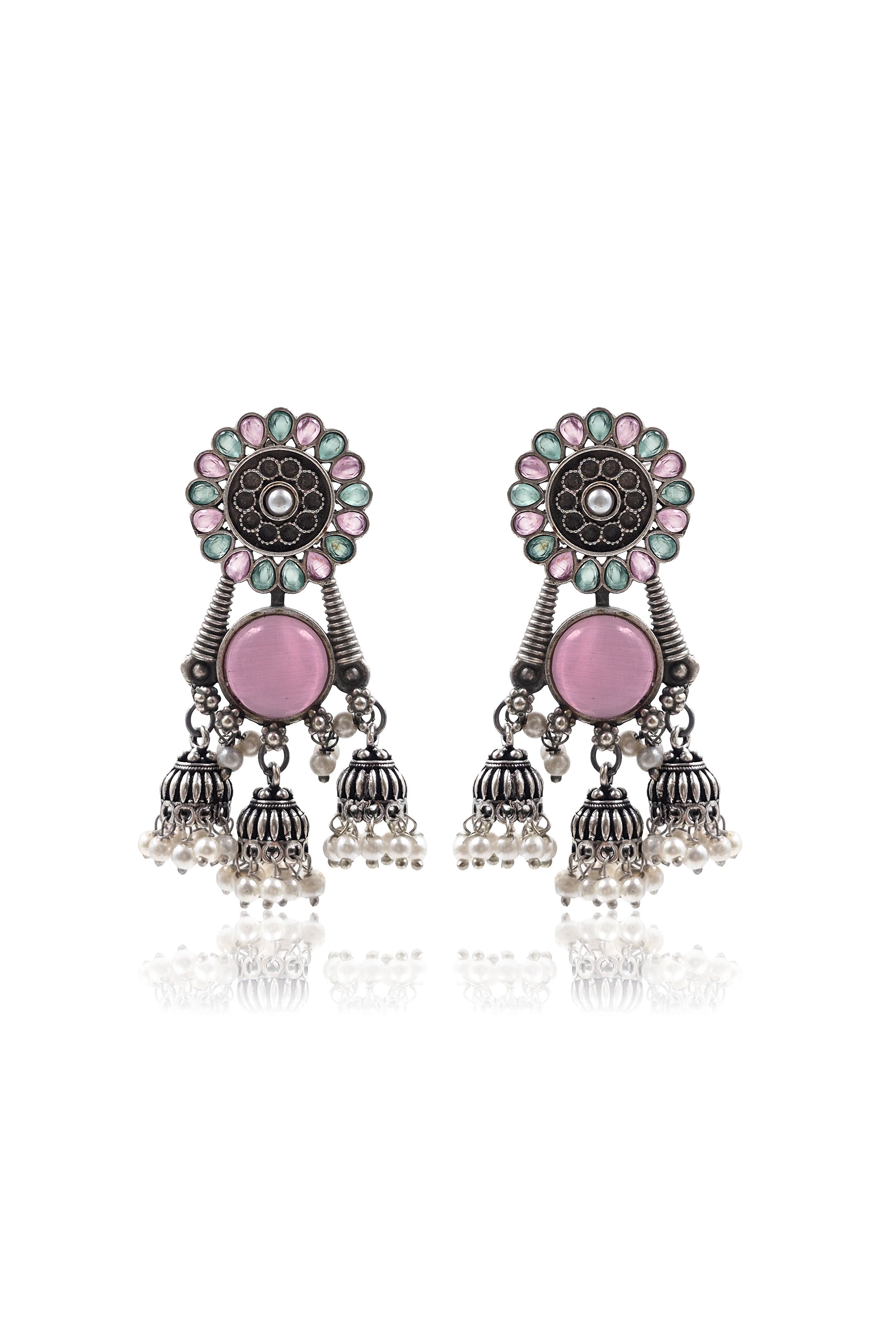 SHIYA OXIDISED JHUMKA EARRINGS