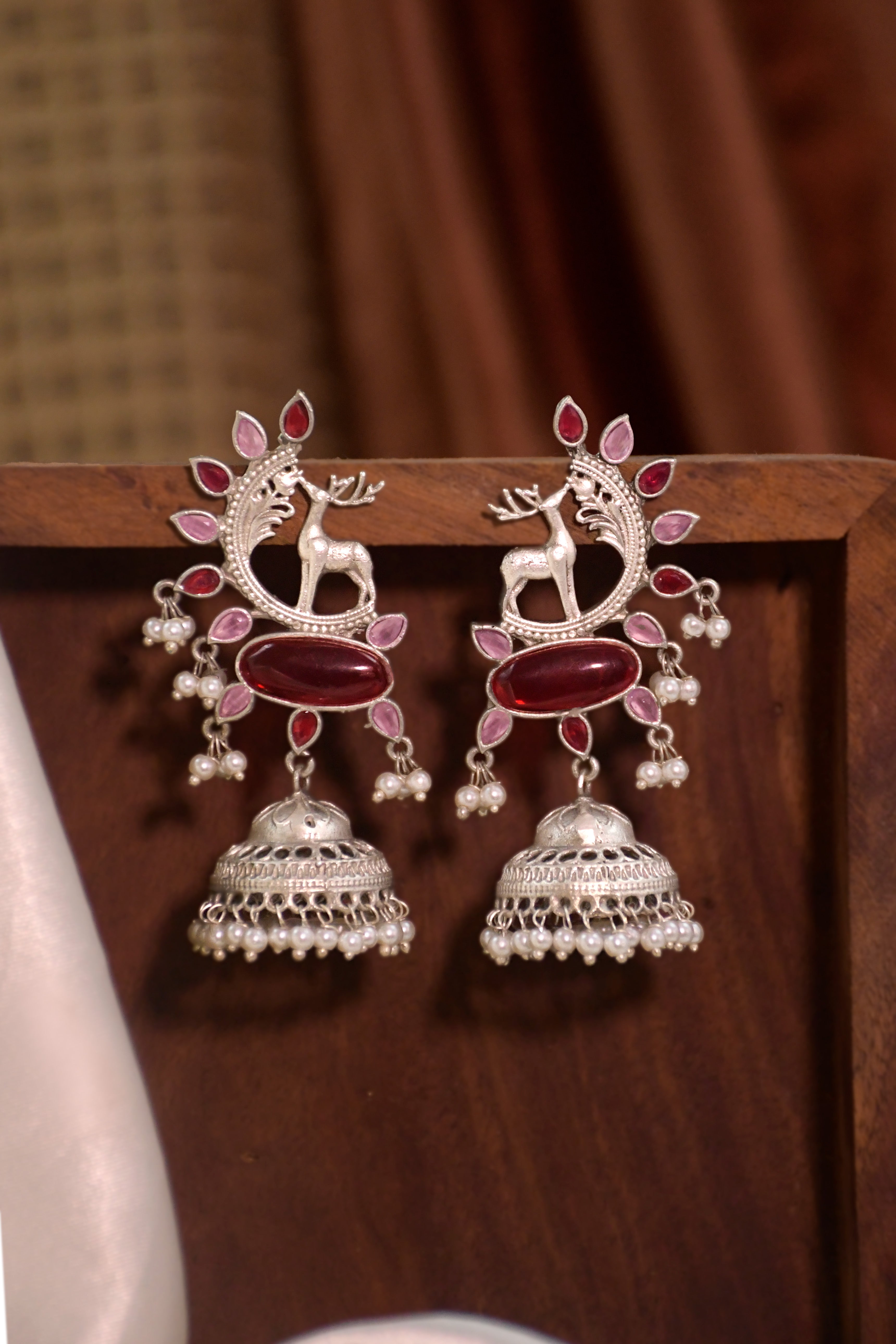 AAIRA OXIDISED JHUMKA EARRINGS