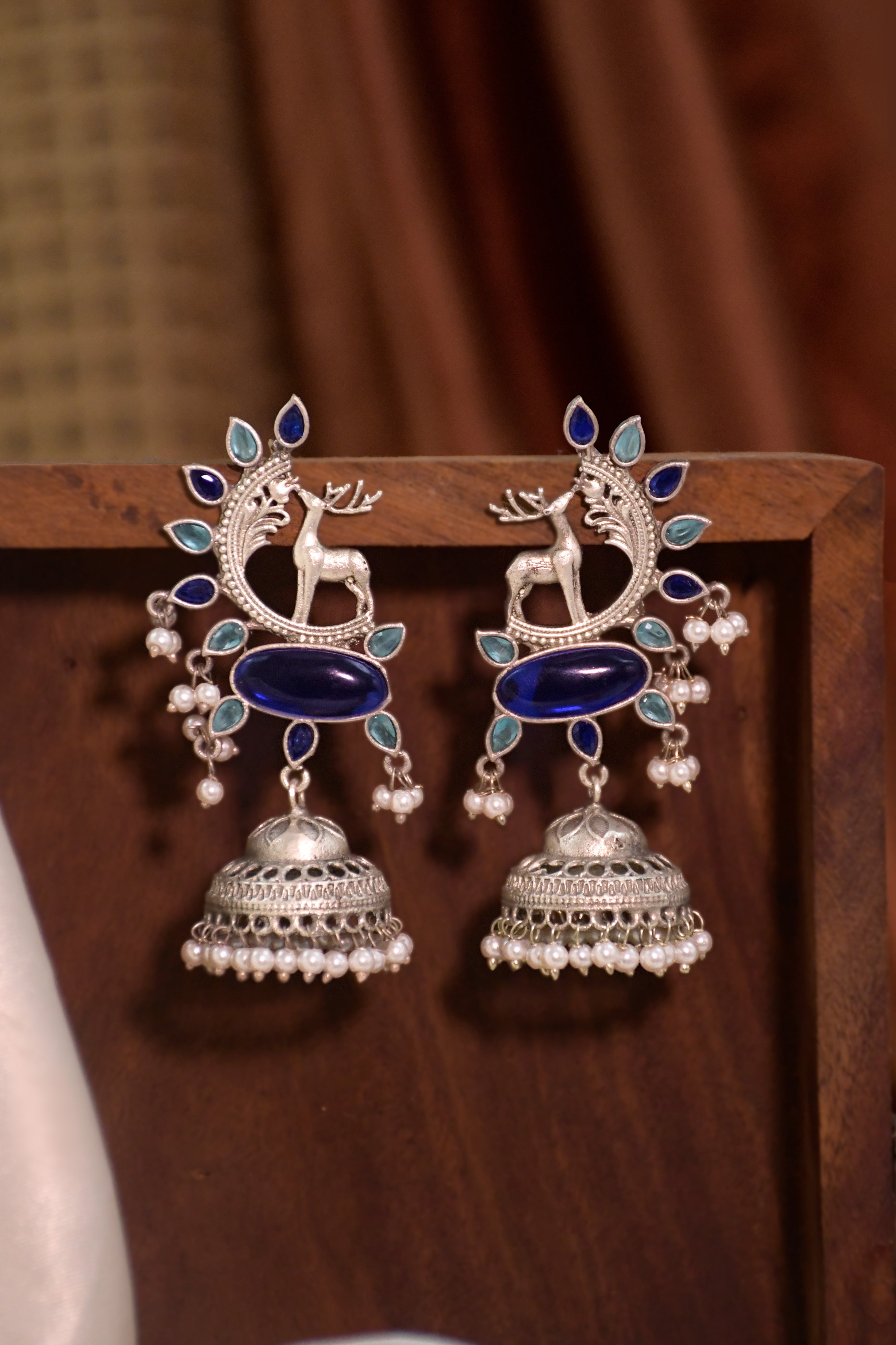 AAIRA OXIDISED JHUMKA EARRINGS