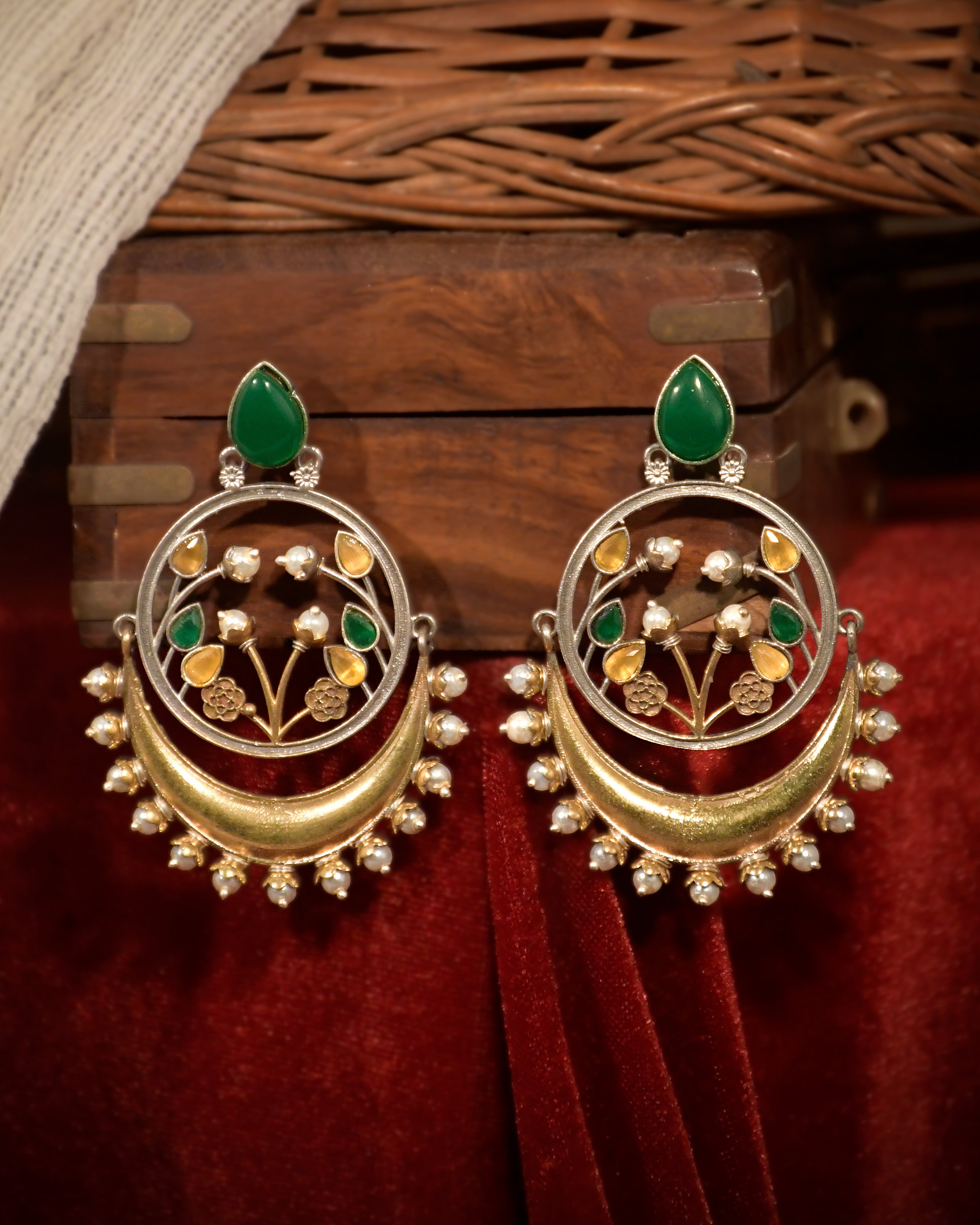 Aarvi Dual-Tone Earrings