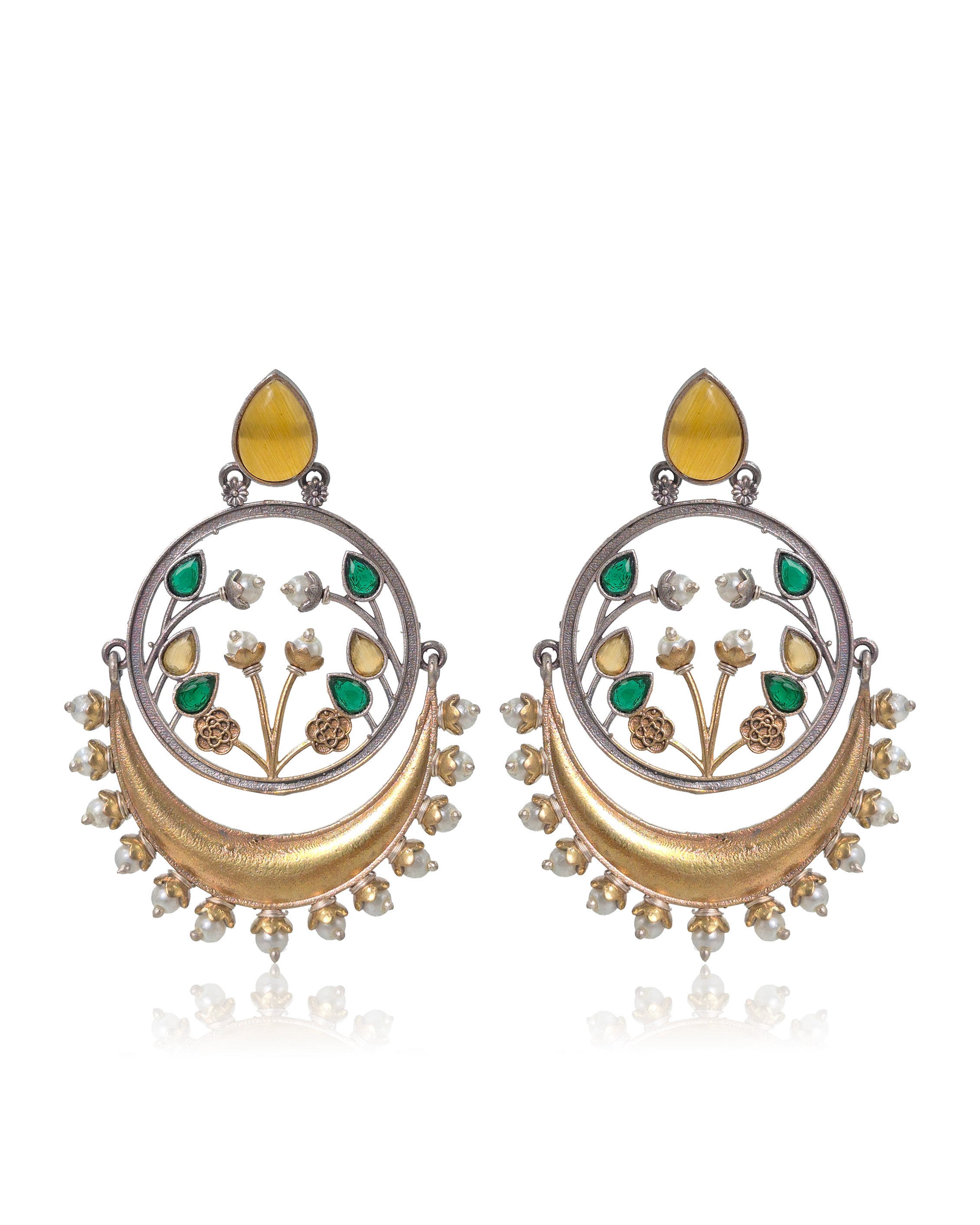 Aarvi Dual-Tone Earrings