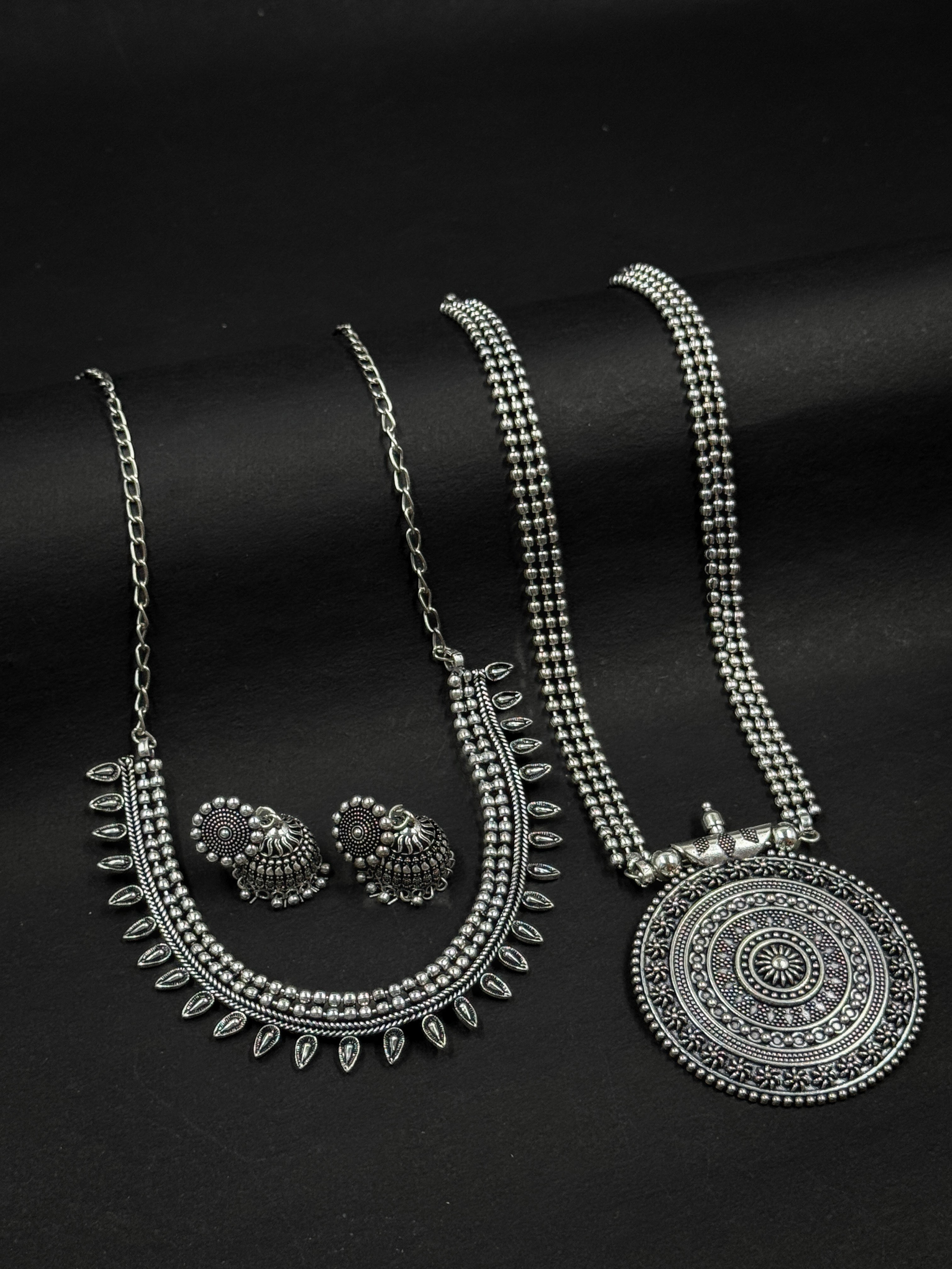 AARVI OXIDISED JEWELLERY SET COMBO
