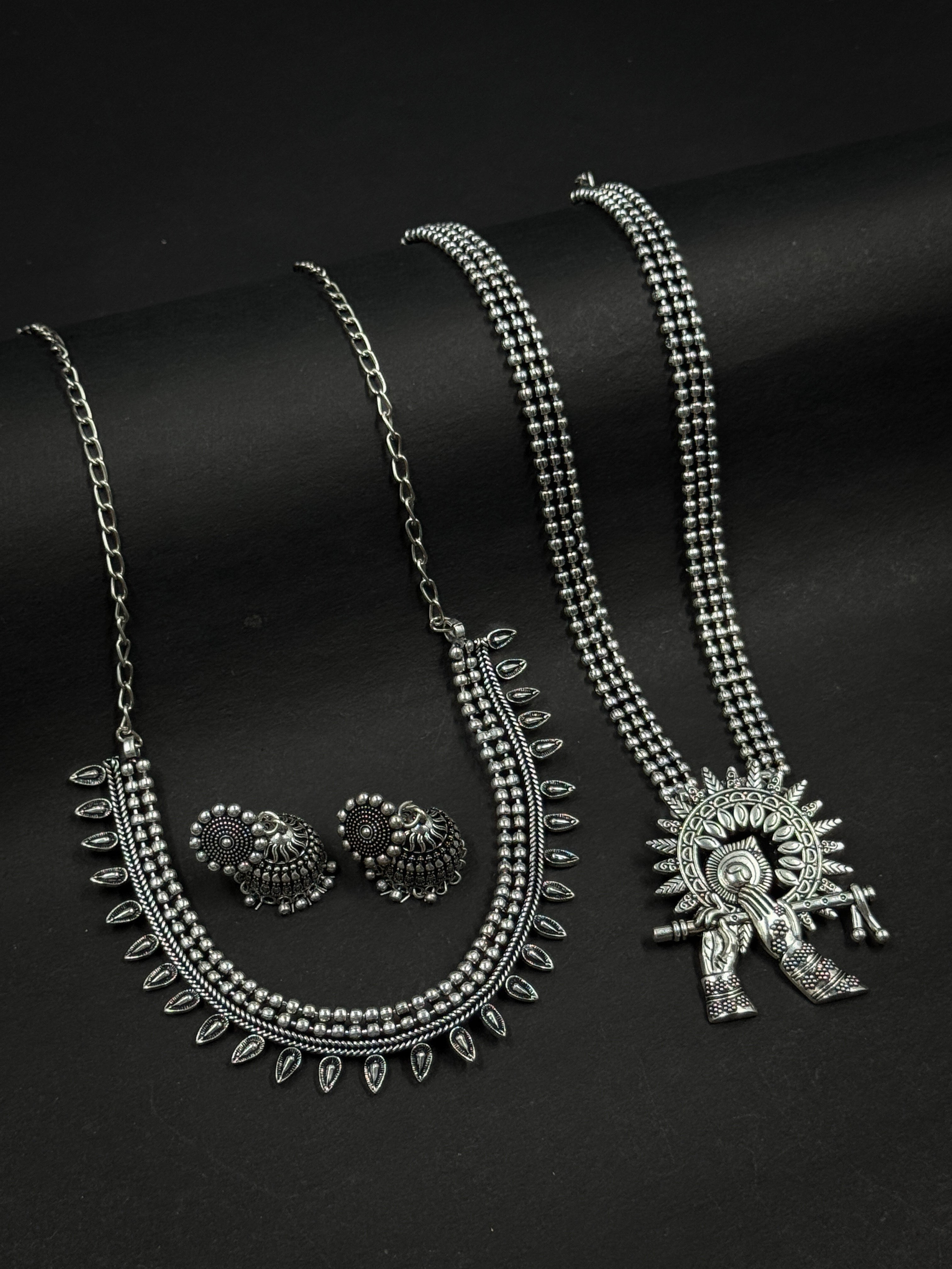AARVI OXIDISED JEWELLERY SET COMBO