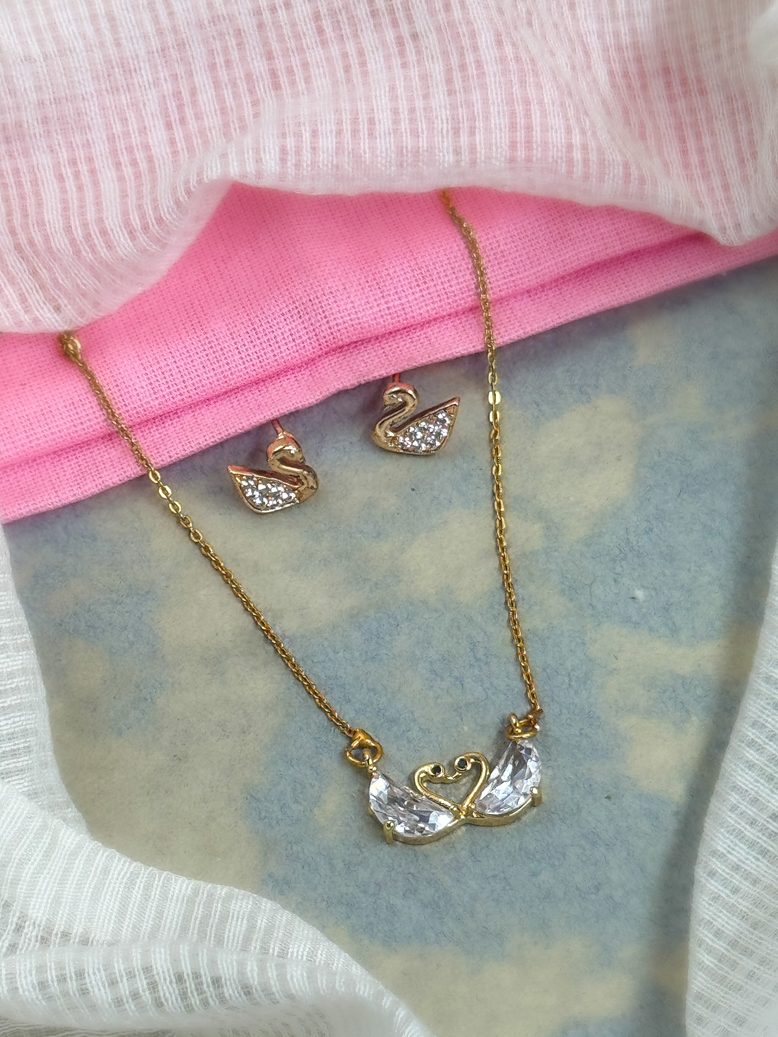 EARRINGS & CHAIN PENDANT COMBO