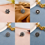 Load image into Gallery viewer, Misha OXIDISED PIERCING NOSEPIN COMBO OF 6
