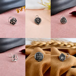 Load image into Gallery viewer, ISHA OXIDISED PIERCING NOSEPIN COMBO OF 6