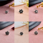Load image into Gallery viewer, KISHNA OXIDISED PIERCING NOSEPIN COMBO OF 6