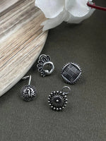 Load image into Gallery viewer, VIDITA OXIDISED PIERCING NOSEPIN COMBO OF 4