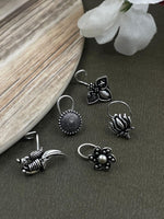 Load image into Gallery viewer, PARI OXIDISED PIERCING NOSEPIN COMBO OF 5
