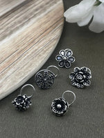 Load image into Gallery viewer, KESHA OXIDISED PIERCING NOSEPIN COMBO OF 5