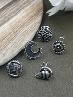 Load image into Gallery viewer, NISHA OXIDISED PIERCING NOSEPIN COMBO OF 5