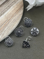 Load image into Gallery viewer, VIHA OXIDISED PIERCING NOSEPIN COMBO OF 5