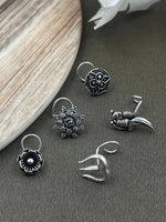 Load image into Gallery viewer, VISHVA OXIDISED PIERCING NOSEPIN COMBO OF 5