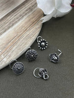 Load image into Gallery viewer, KETA OXIDISED PIERCING NOSEPIN COMBO OF 5