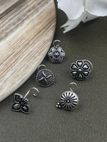 Load image into Gallery viewer, RADHA OXIDISED PIERCING NOSEPIN COMBO OF 5