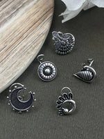Load image into Gallery viewer, POORVA OXIDISED PIERCING NOSEPIN COMBO OF 5