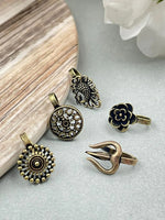 Load image into Gallery viewer, KAJAL OXIDISED CLIP ON NOSEPIN COMBO OF 5