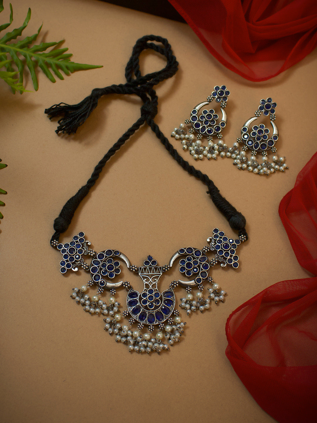 SHIVANYA MONALISA STONE DESIGNER NECKLACE SET