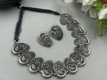 Load image into Gallery viewer, SAUMYA SILVER NECKLACE & EARRINGS 60% Off