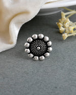 Load image into Gallery viewer, AYEZA DESIGNER OXIDISED SILVER RING