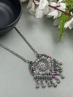 Load image into Gallery viewer, MAHI SILVER NECKLACE & EARRINGS 60% Off
