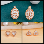 Load image into Gallery viewer, SIMRAN ROSE GOLD STONE EARRINGS COMBO